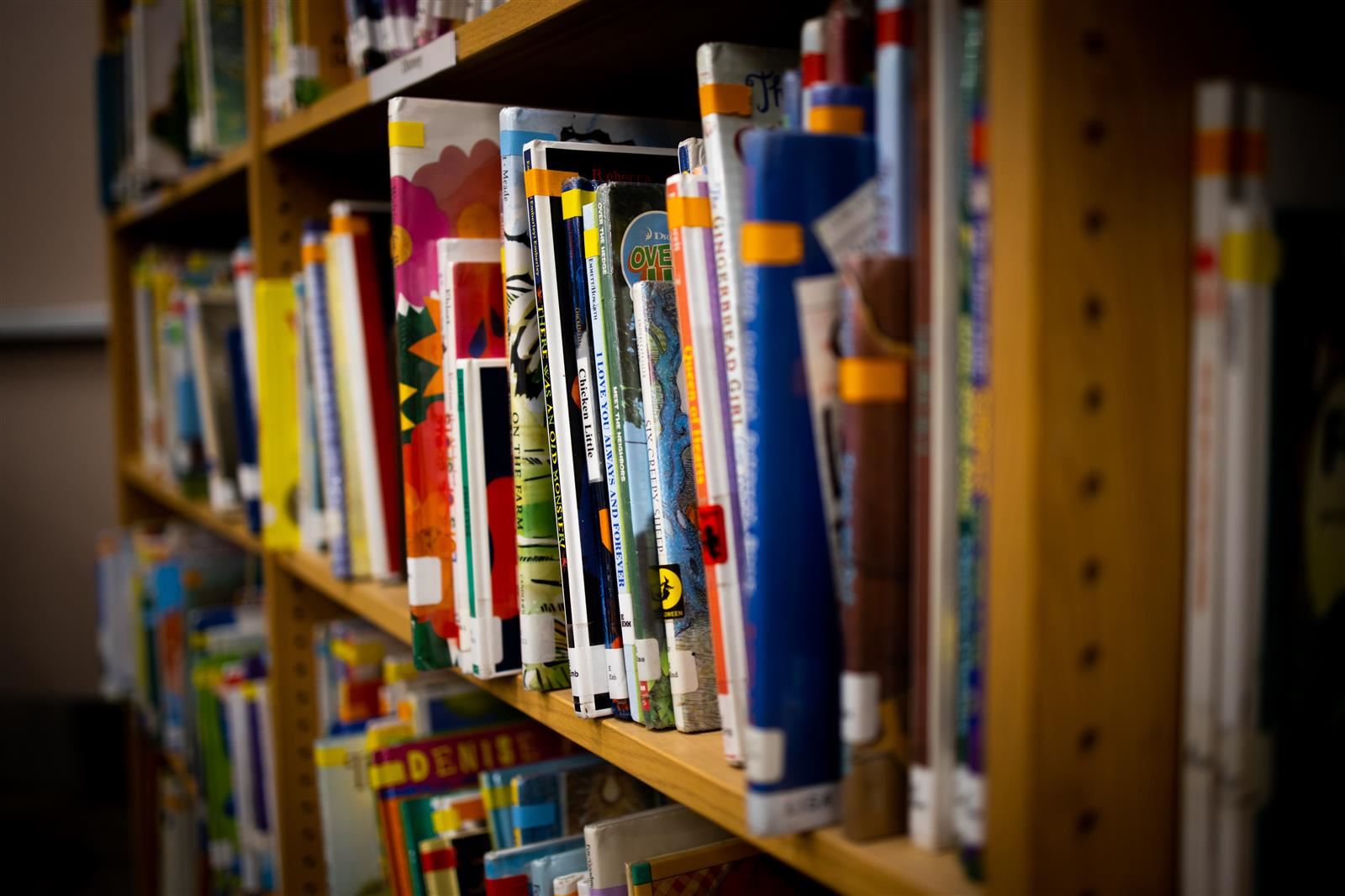 Books on a shelf